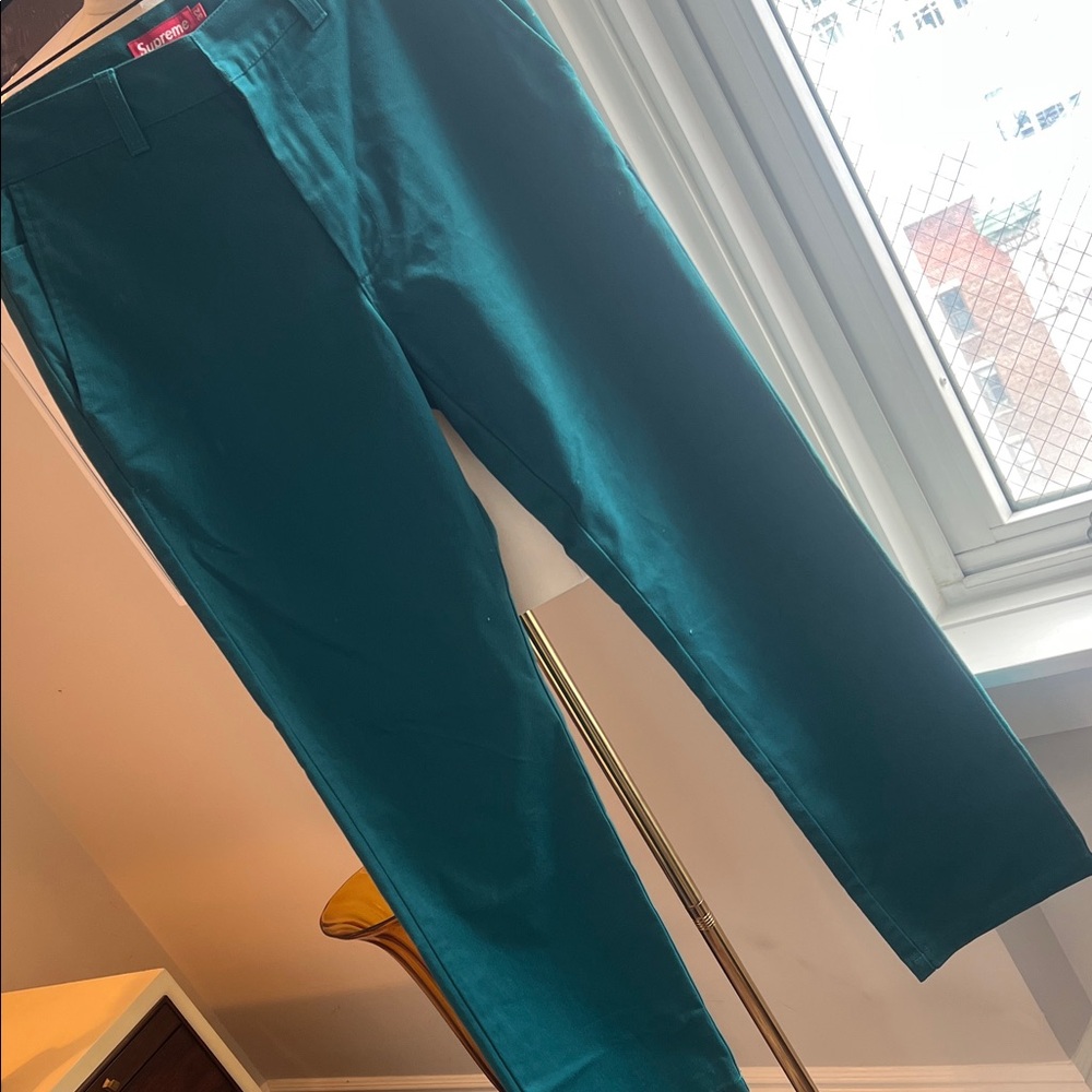 Supreme Teal Chinos for Men